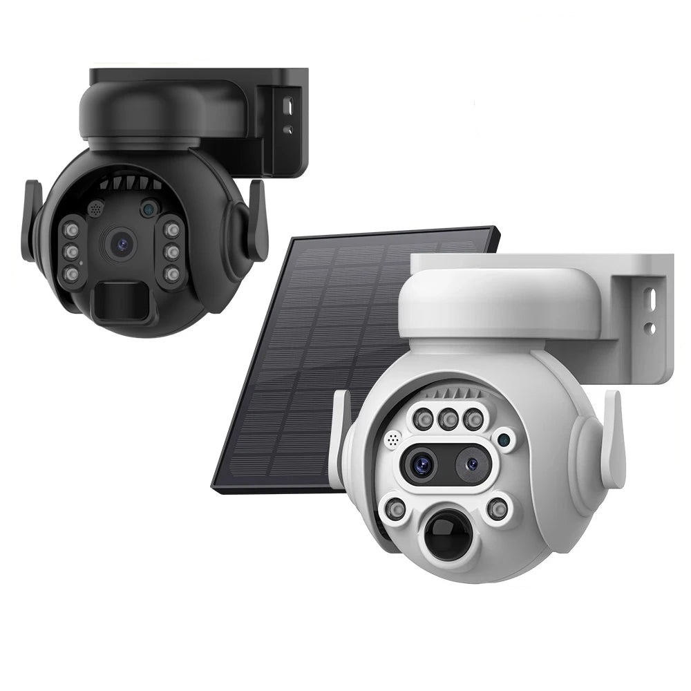 Solar-Powered 4K 8MP 4G Wireless PTZ Security Camera
