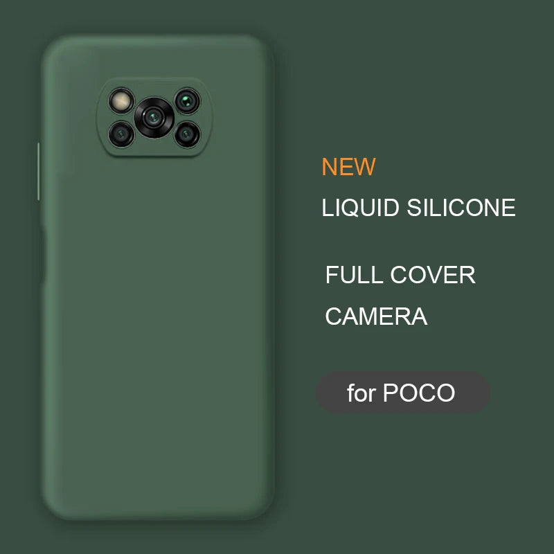 Funda protectora de silicona líquida premium para la serie Xiaomi Poco