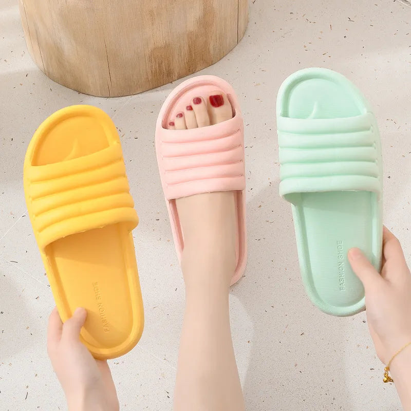 SlipSafe Summer Love Slippers - Non-slip Bathroom Flip Flops - VeridexMarket