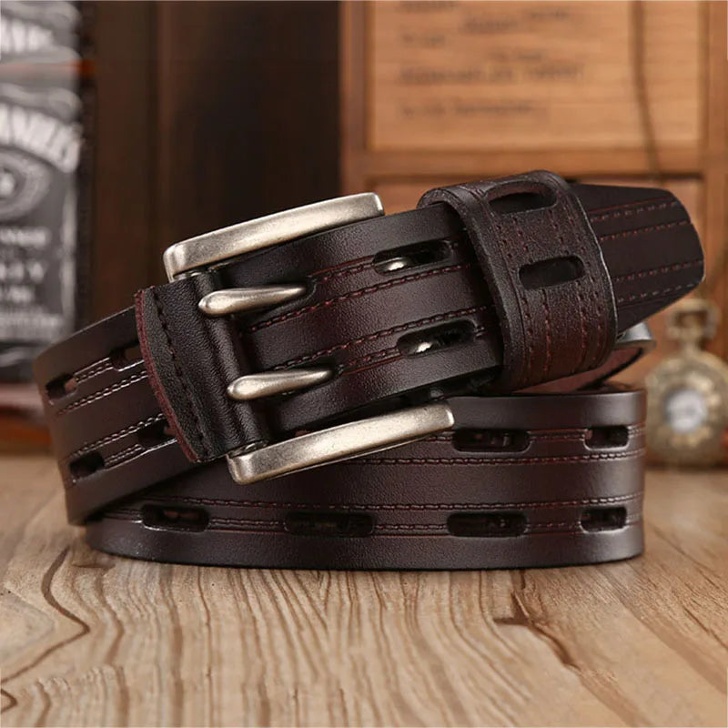 Adjustable Faux Leather Men's Belt with Pin Buckle