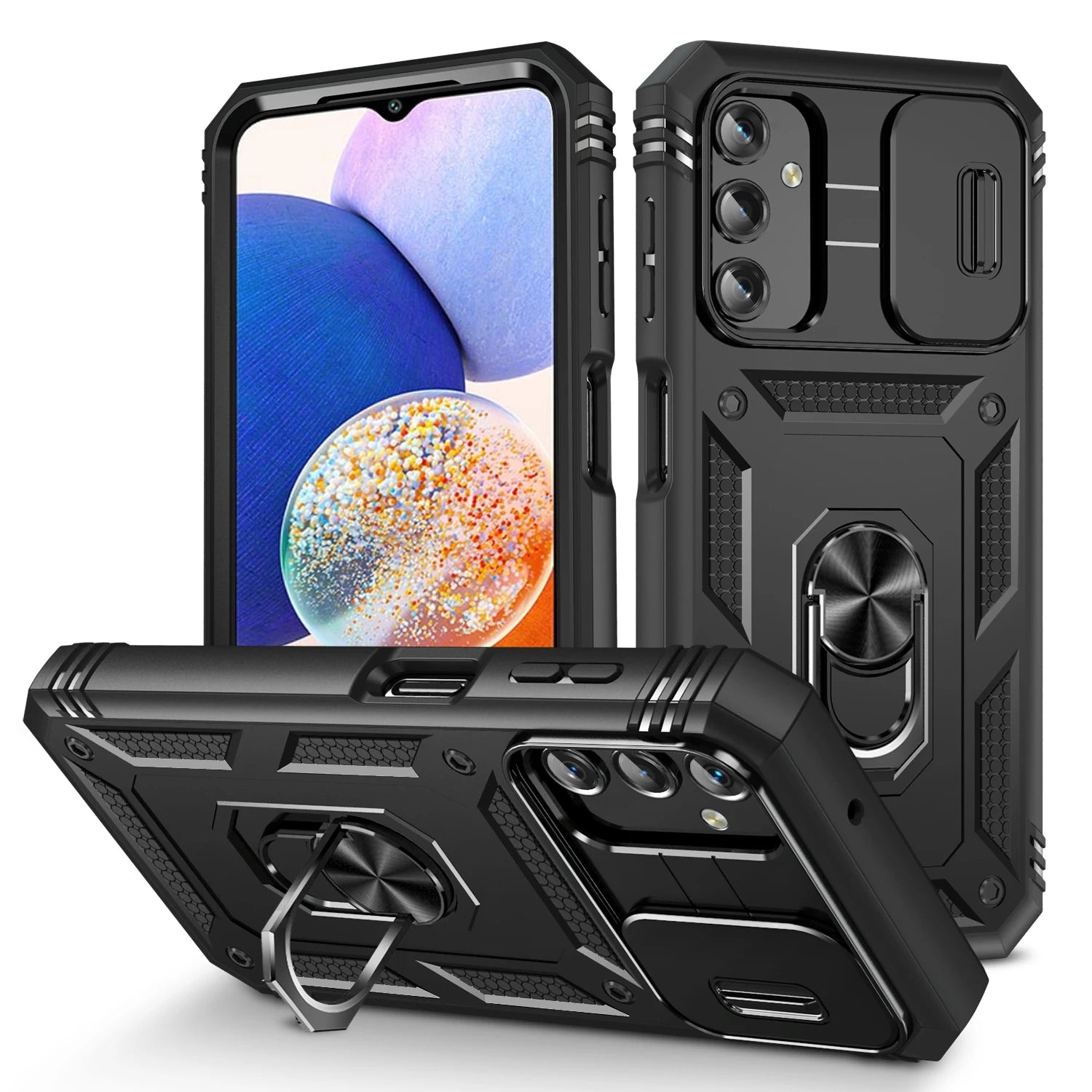 ArmorGuard Samsung Galaxy S20FE/S21FE Hard Phone Case with Ring Holder