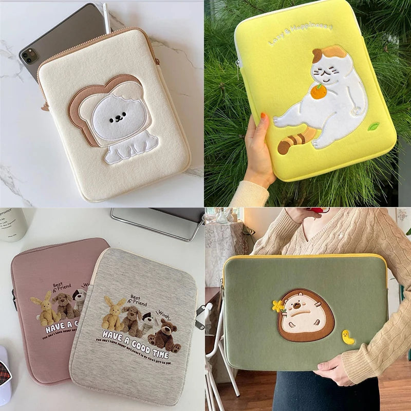 Funda para portátil con dibujos animados adorables para mujer