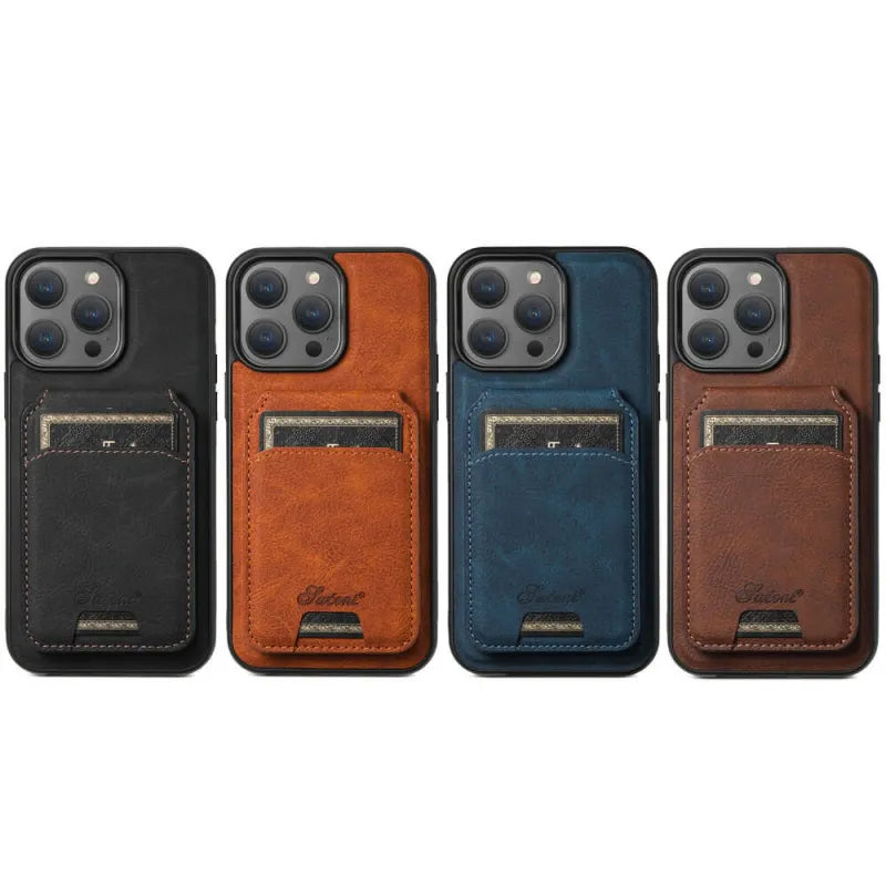 Funda magnética LuxeWallet para iPhone 14, 13, 12 Pro Max