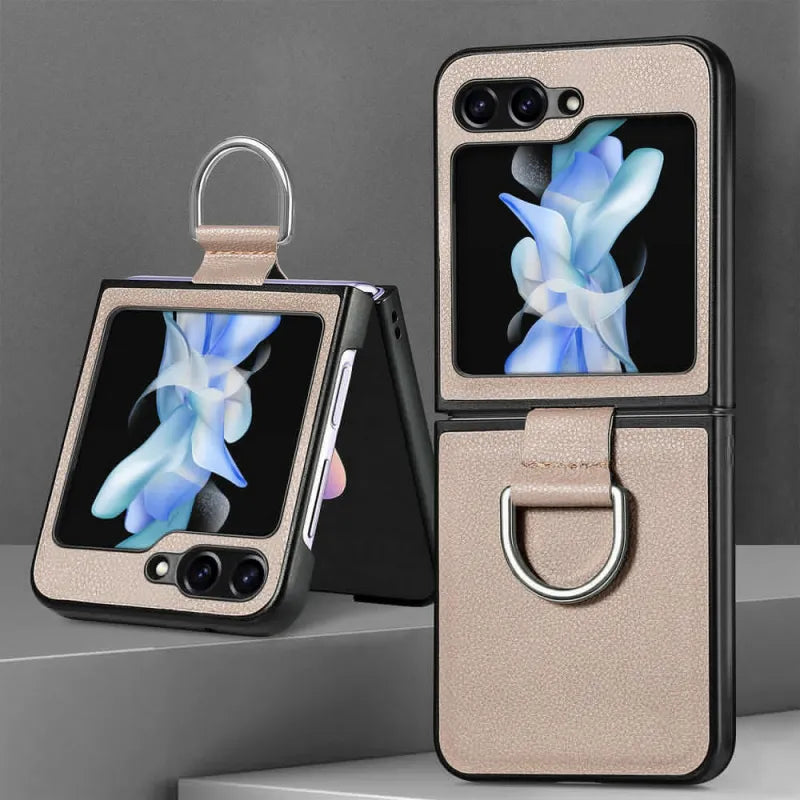 LuxLeather FoldPro - Magnetic Wireless Charging Case for Samsung Galaxy Z Flip 5