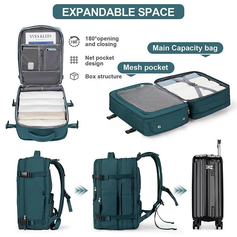AquaTrek 45L: The Ultimate Expandable Travel Backpack