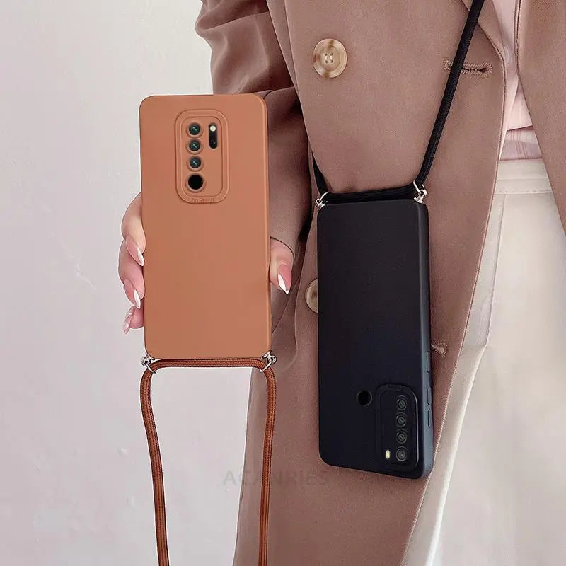 MatteGuard Crossbody Lanyard Case for Xiaomi Redmi Note 5/6/7/8/9