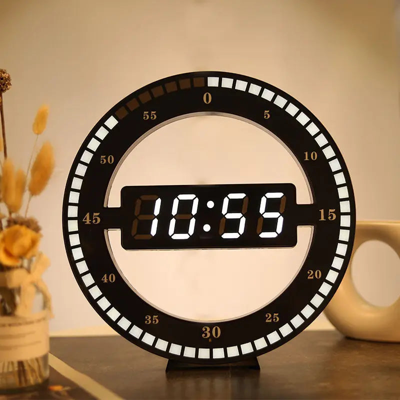 TechGlow 3D LED Digital Wall Clock