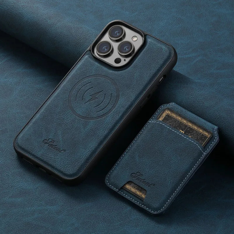 Magnetische LuxeWallet-Hülle für iPhone 14, 13, 12 Pro Max