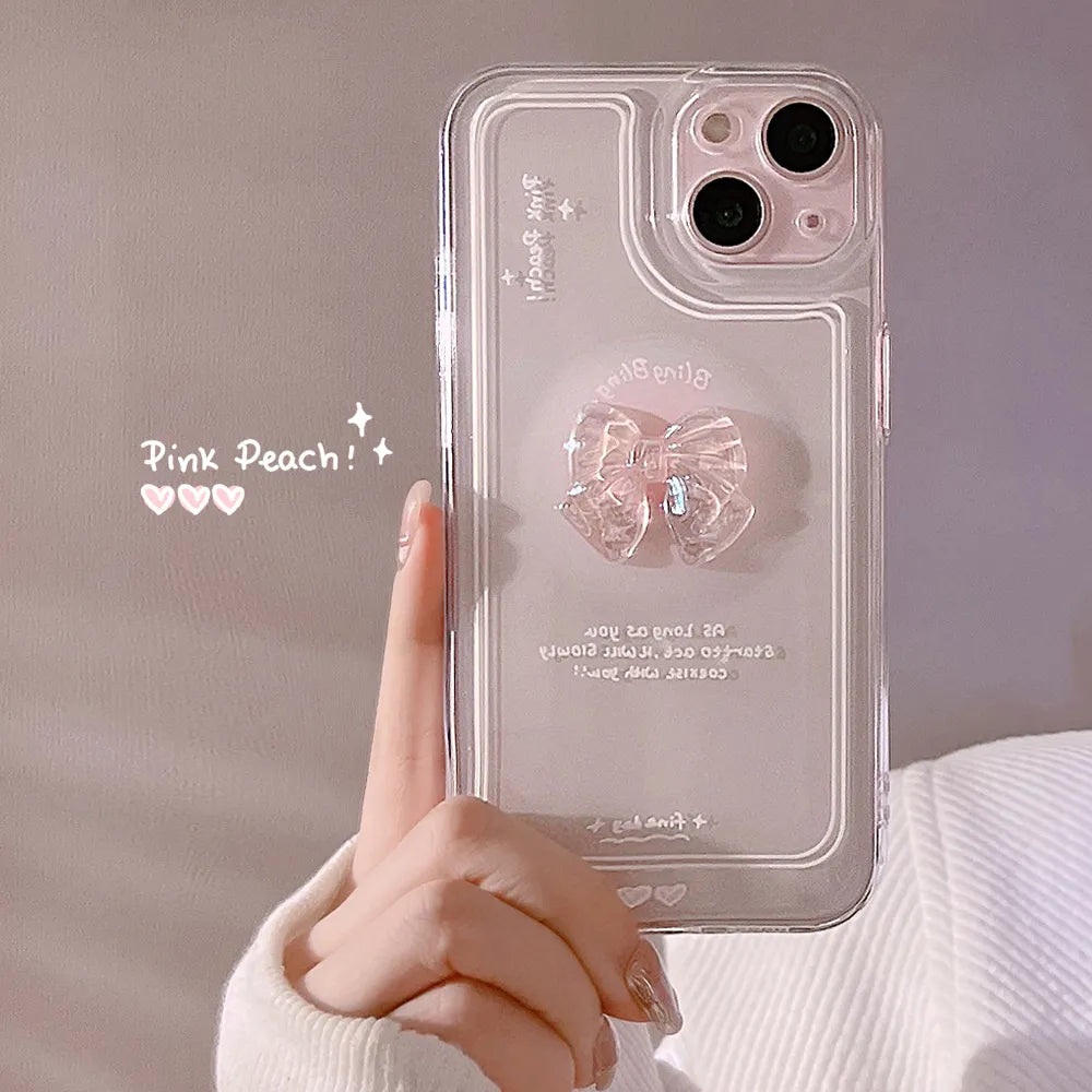 Funda para teléfono LoveBow Crystal Clear Soft para iPhone