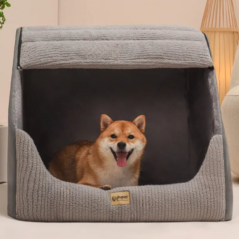 Cozy Villa Winter Kennel for Medium and Large Dogs Pet Bed