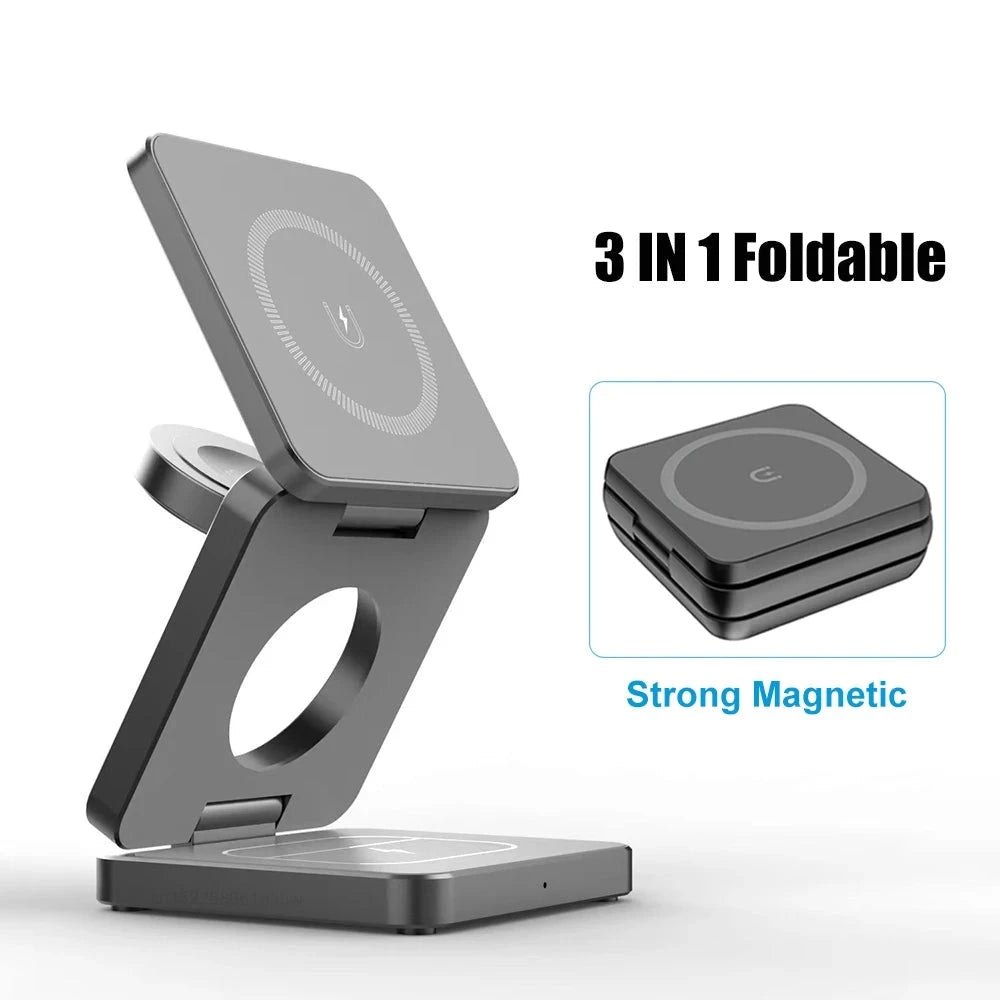 MagCharge Pro: 3-in-1 Wireless Charging Station