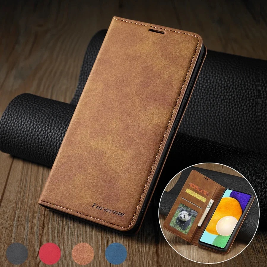 Premium Leather Wallet Case for Samsung Galaxy A72/73