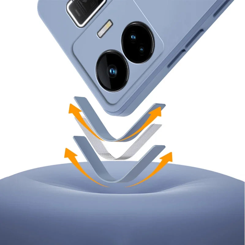 SquareGuard Realme GT Neo5 Neo5 SE Liquid Silicone Phone Case