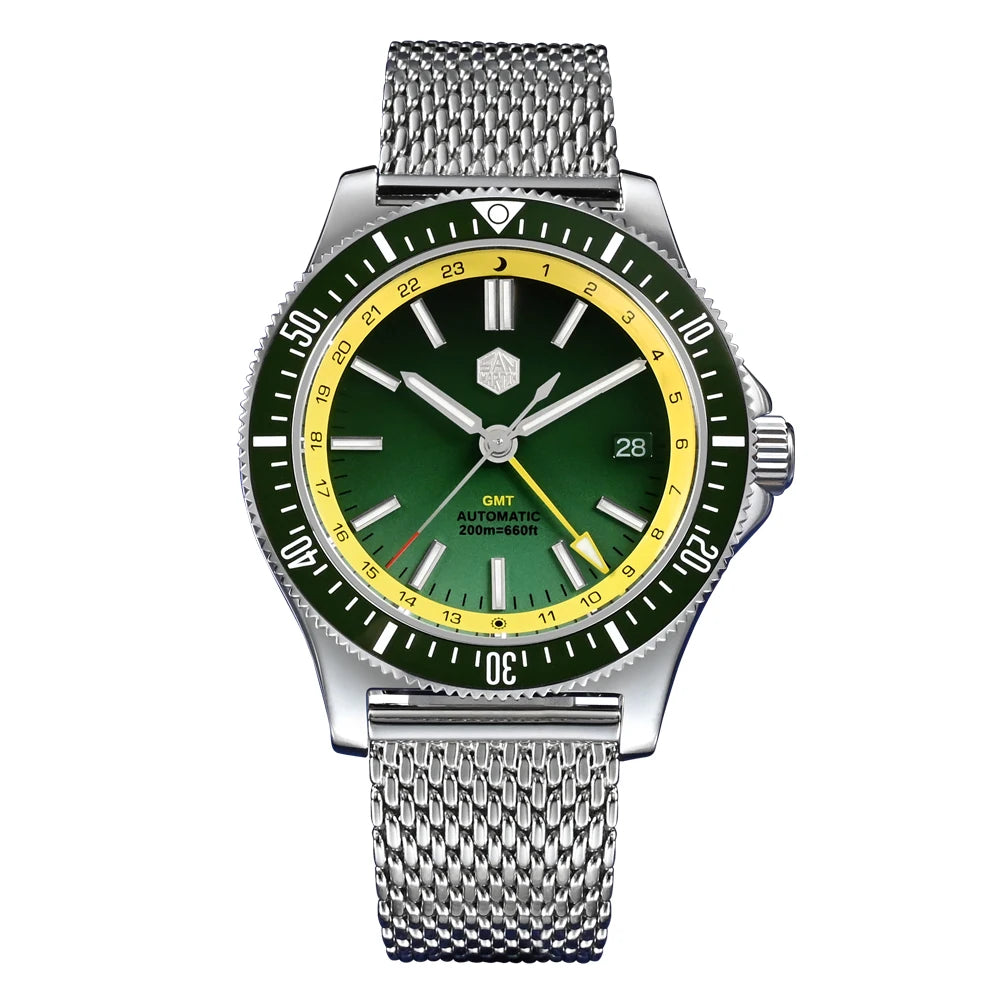 San Martin Original GMT 3H Fecha 41 mm Reloj de buceo automático NH34