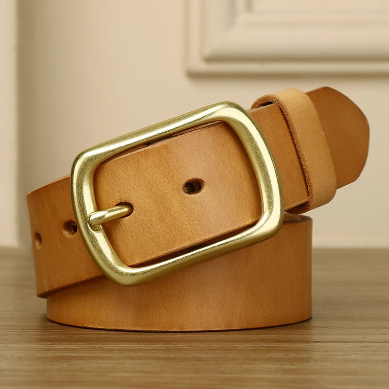 Evermore Leather Belt: Vegetable-Tanned Full-Grain Cowhide