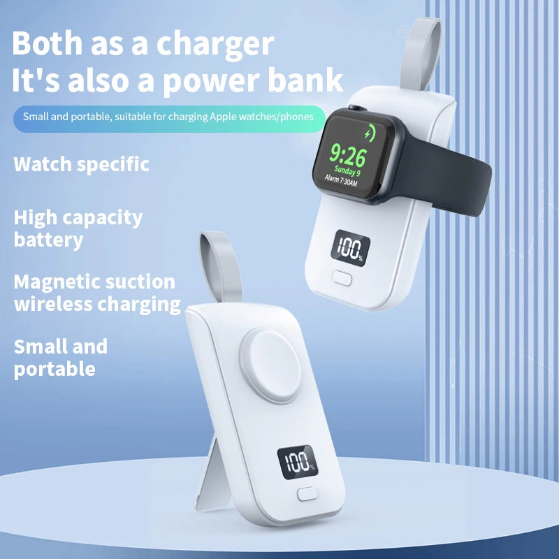 Portable Wireless Charger Power Bank For Apple Watch