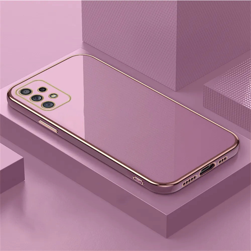DiamondShield Glossy Plated Phone Case for Samsung Galaxy A Series