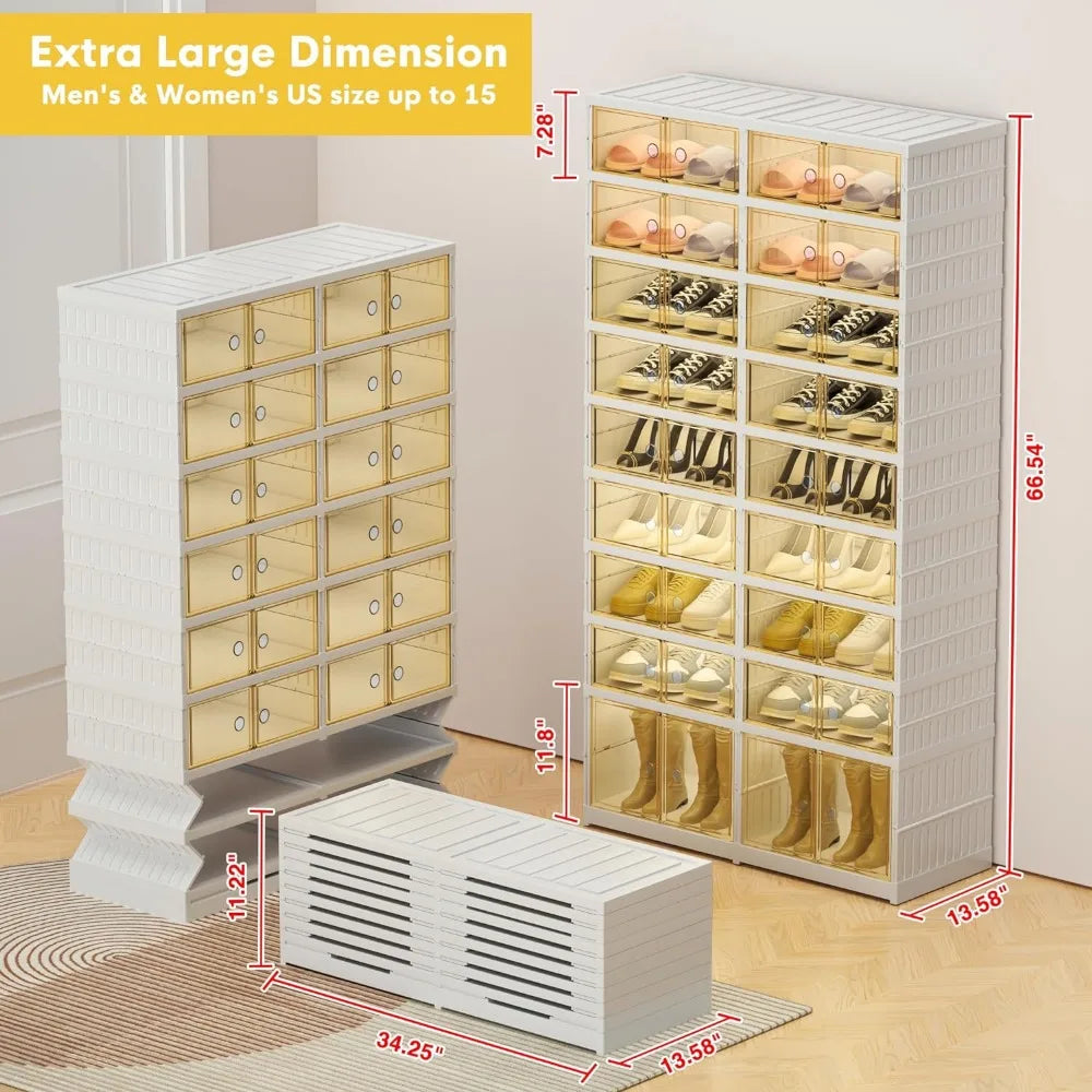 Ultimate Shoe Storage Solution: Foldable Shoe Rack Organizer (36-Pair Capacity)