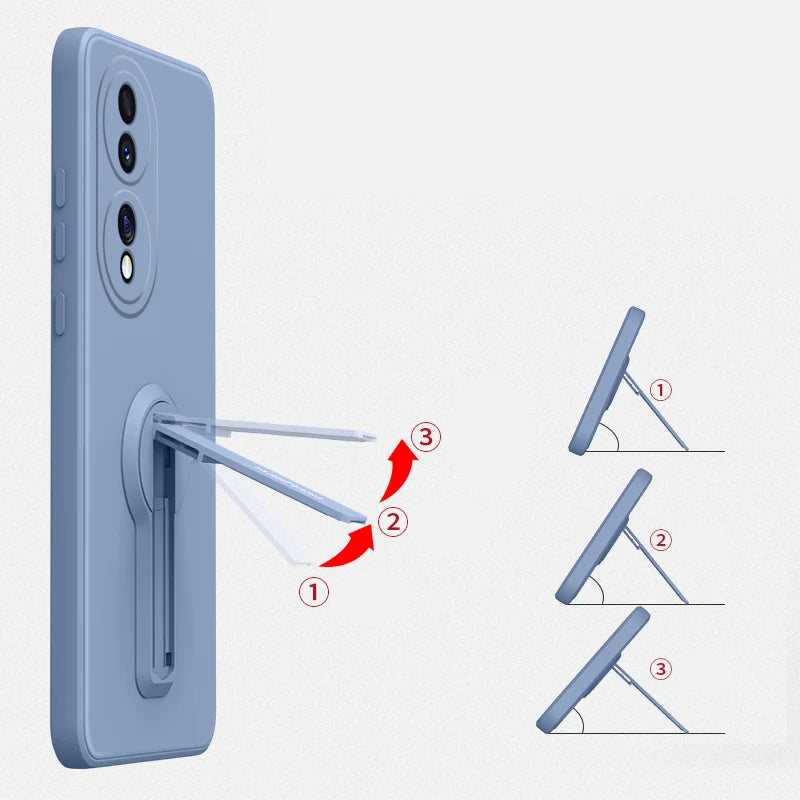 Funda para teléfono SecureShield a prueba de golpes con soporte para Huawei Honor Series