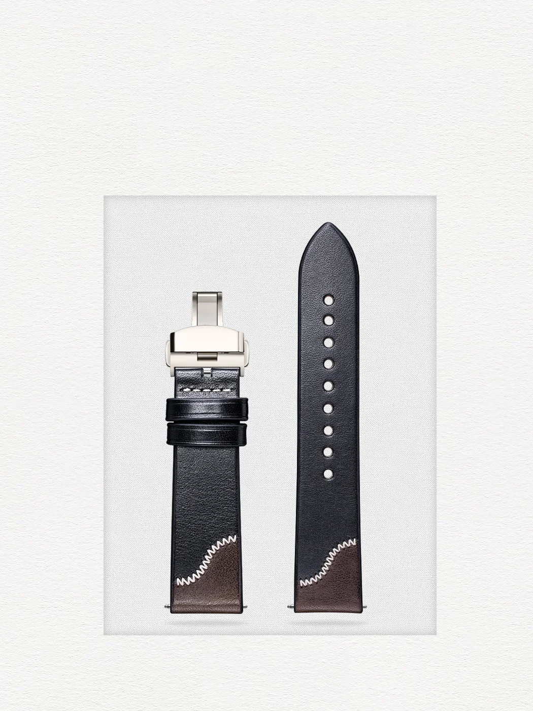 MAIKES Original Full Grain Leather Watch Strap for Rolex and Longines