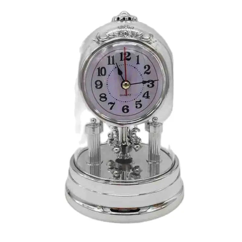 European Silent Sweep Desk Clock with Alarm and Stopwatch