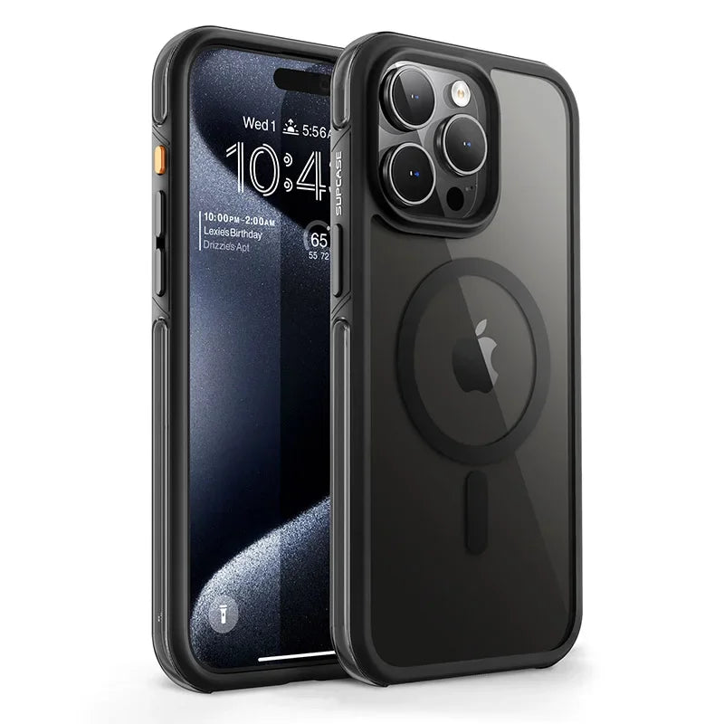 SUPCASE AirMag Shield for iPhone 15 Pro Max - Crystal Black Edition