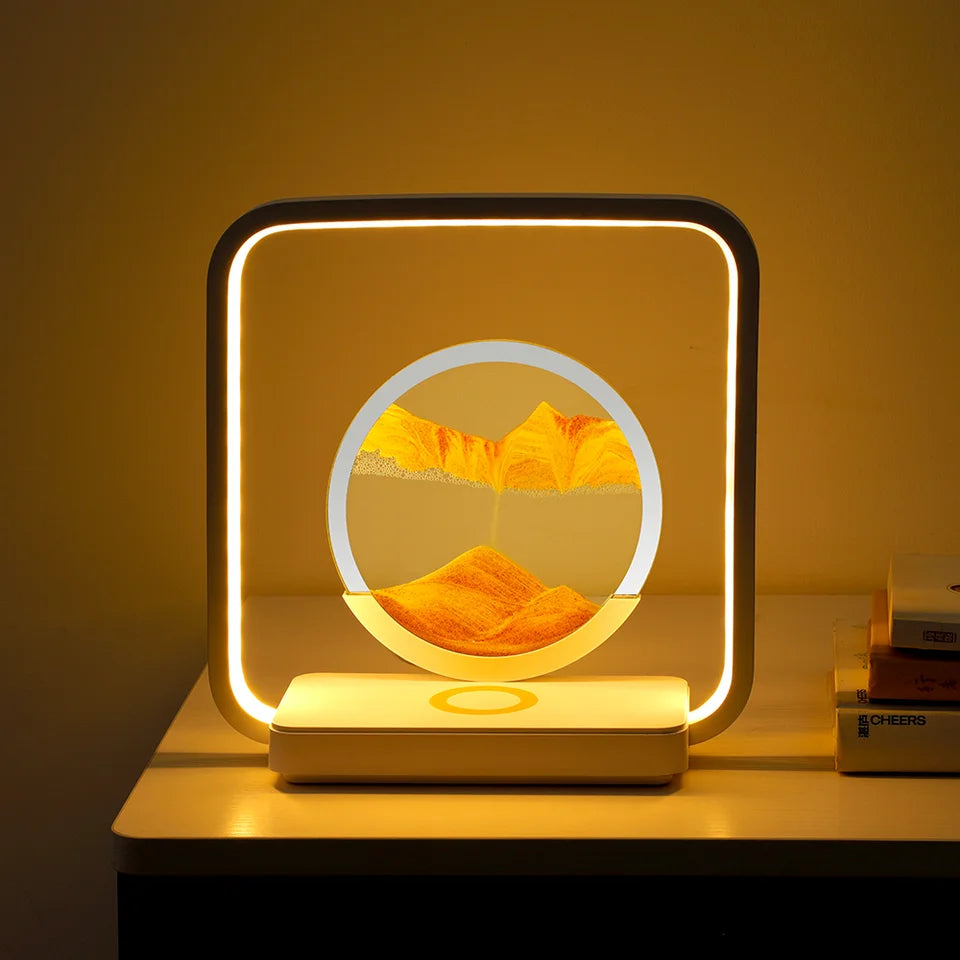 AX-231 Tranquility Sand Art Lamp with Wireless Charging