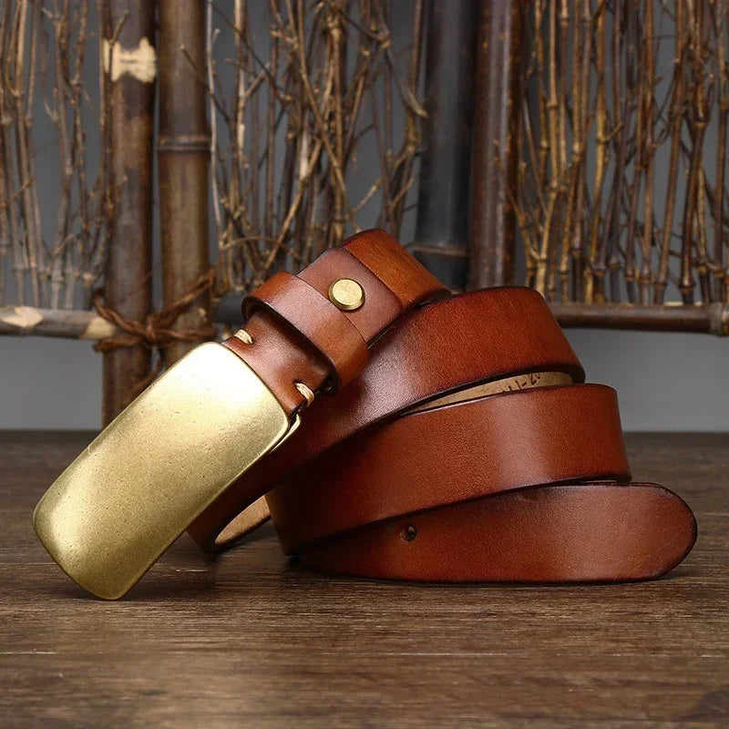 Luxe Cowhide Leather Belt - Men's Classic Style