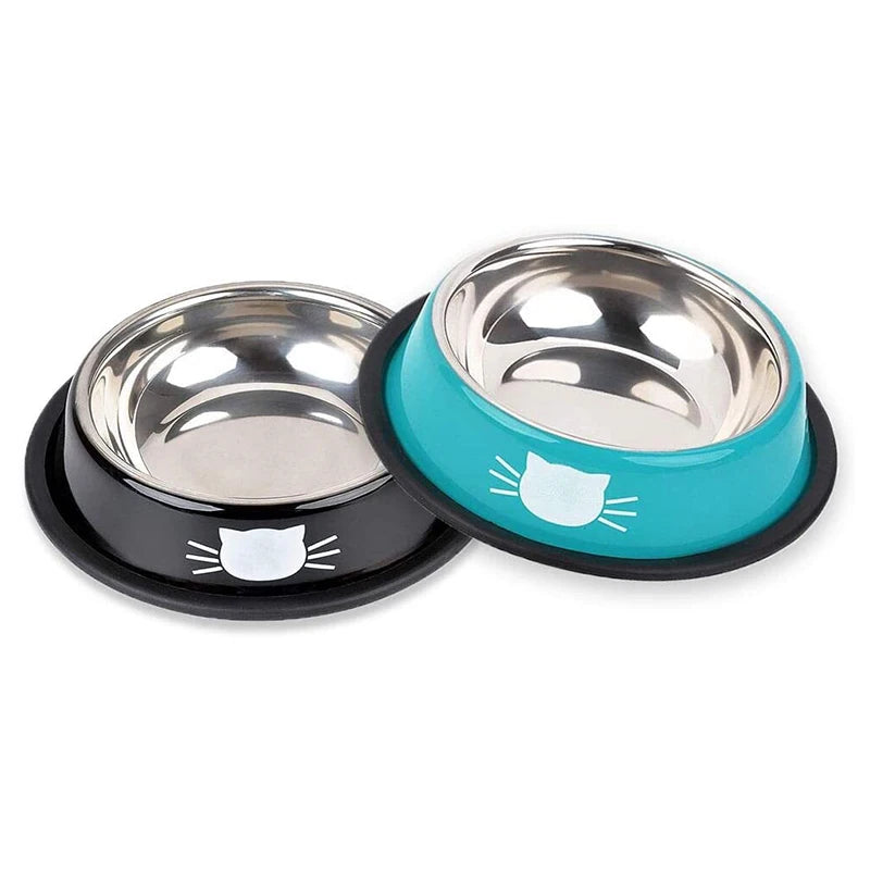 Non-Slip Stainless Steel Pet Bowl with Quiet Feeding