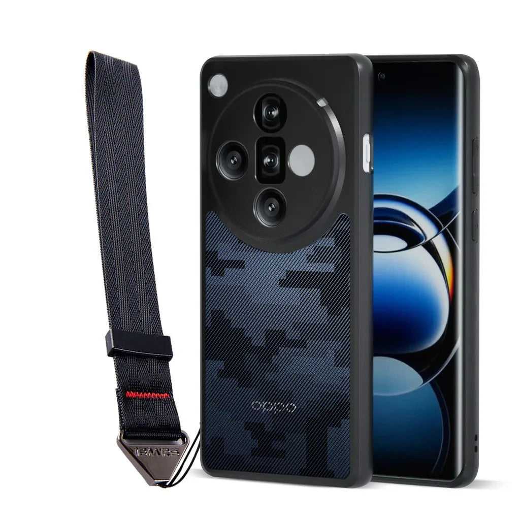 Oppo Find X7 Ultra Camo Armor Case with Wrist Strap