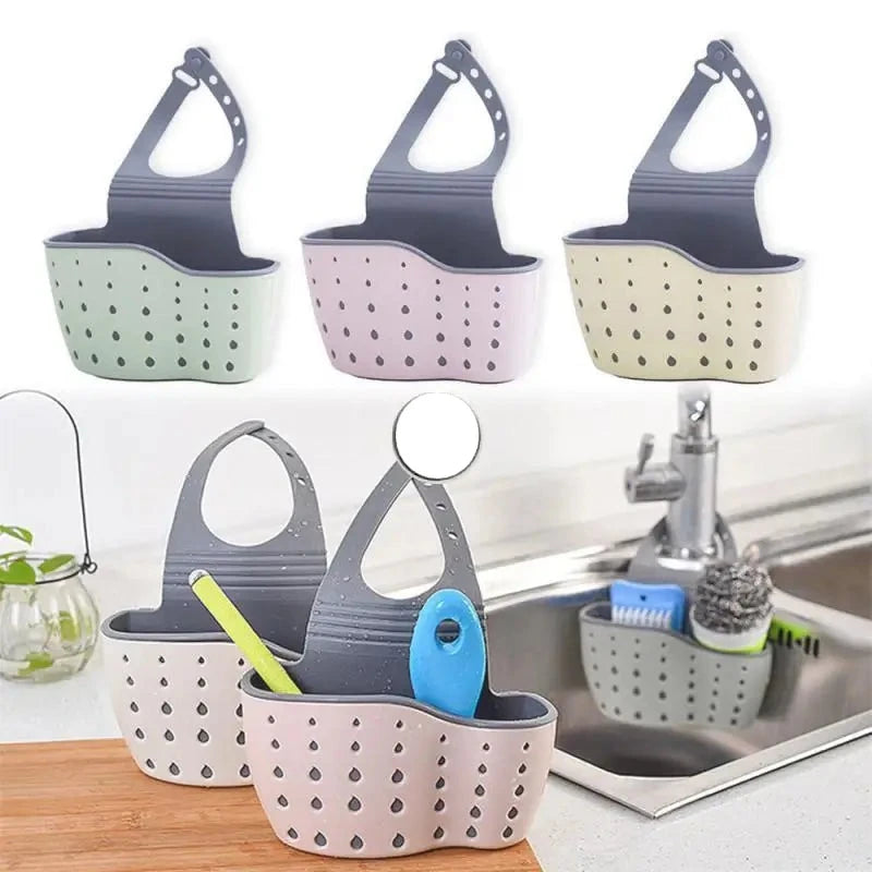 Multi-Functional Sink Sponge and Soap Holder Rack