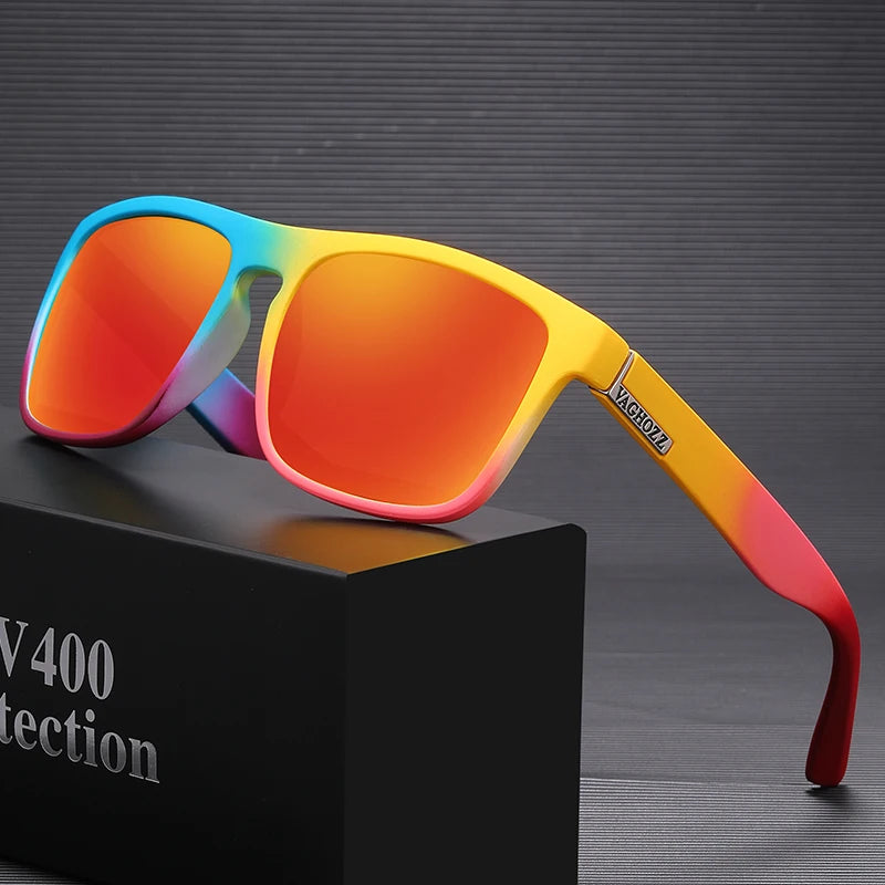 Klassische quadratische Unisex-Sonnenbrille – UV-Schutz, Autofahren, Angeln