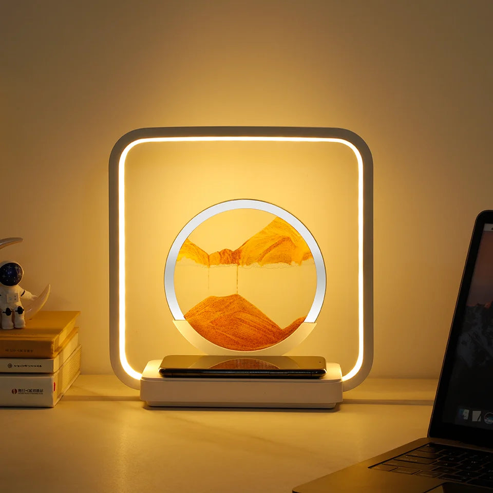 AX-231 Tranquility Sand Art Lamp with Wireless Charging