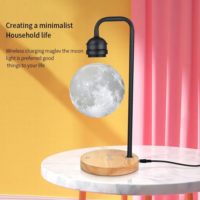 MoonLift: Levitating Moon Night Light with Wireless Phone Charger