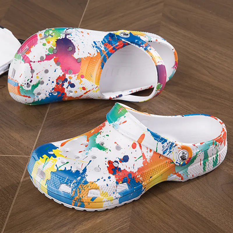 VividGarden Colorful PVC Hole Slippers - VeridexMarket