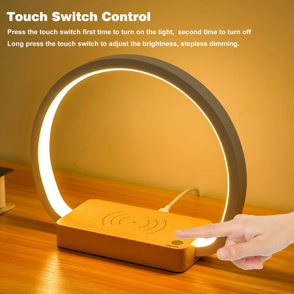 GlowRise Modern Style LED Desk Lamp with Wireless Charging