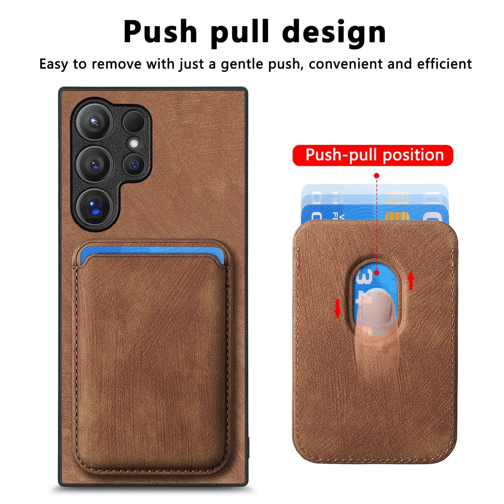 LuxLeather Magsafe Wallet Case for Samsung Galaxy S24 Ultra