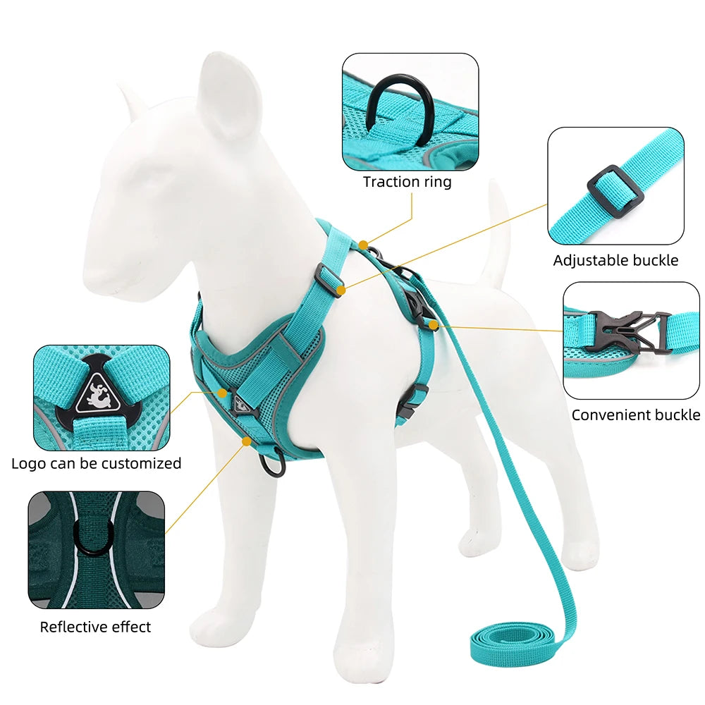 Cozy Comfort Adjustable Dog & Cat Harness with Reflective Trim