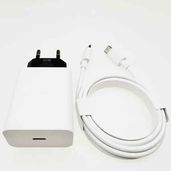 30W USB-C PD Charger for Google Pixel Fast Charging Adapter & 1m Cable 4
