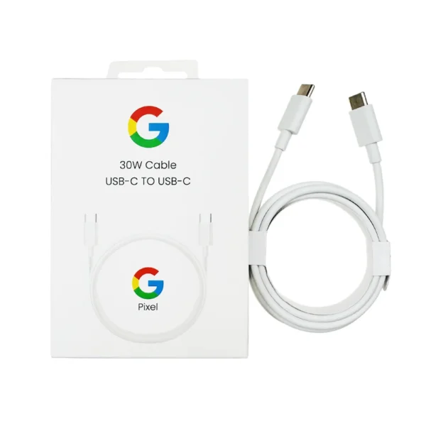 30W USB-C PD Charger for Google Pixel Fast Charging Adapter & 1m Cable 6