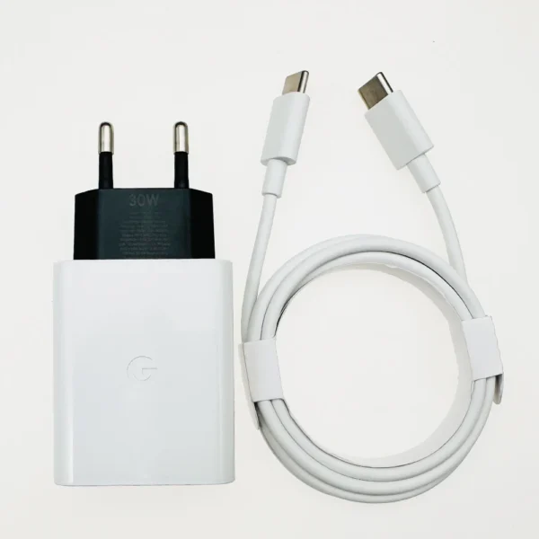 30W USB-C PD Charger for Google Pixel Fast Charging Adapter & 1m Cable 3