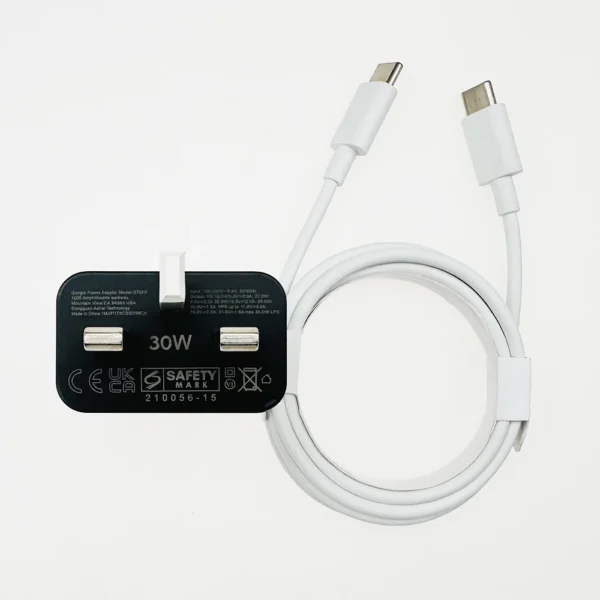 30W USB-C PD Charger for Google Pixel Fast Charging Adapter & 1m Cable 5