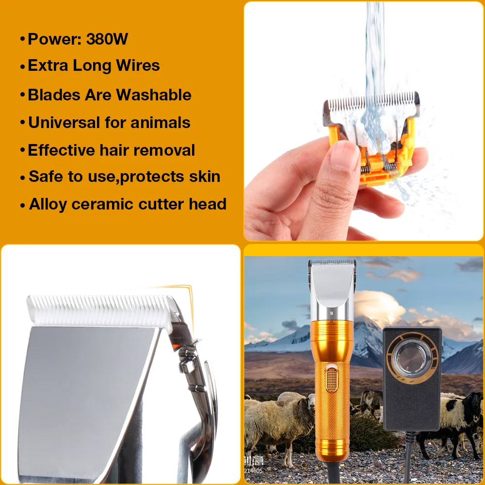 Veridexmarket 380W Professional Electric Pet & Wool Hair Trimmer | Sheep Goat Shearing Machine 6