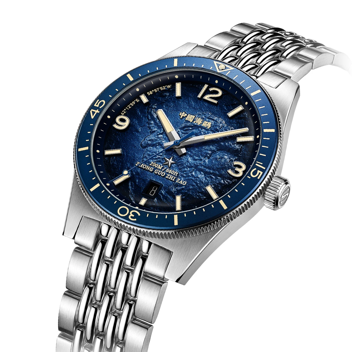Sea-Gull Antarctica Expedition Men’s Automatic Mechanical Watch – 200M Diver, Sapphire Crystal, Luminous Dial, ST2130 3