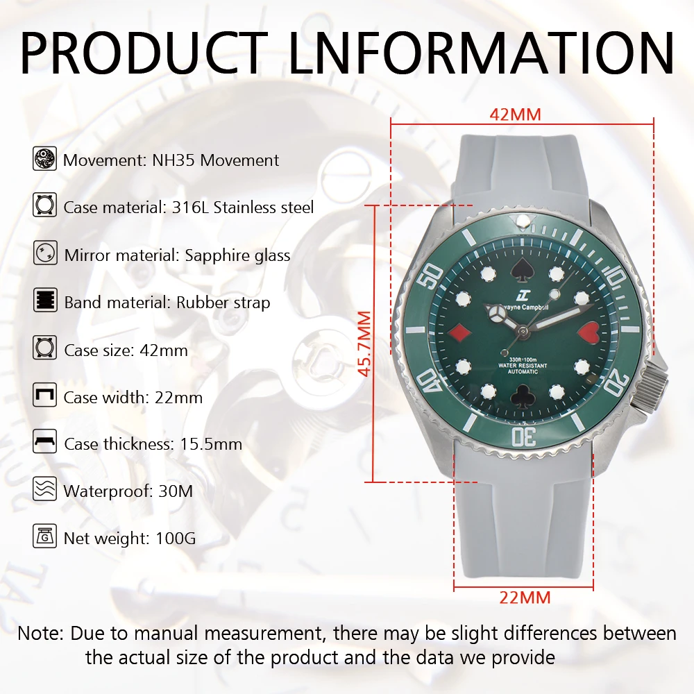 VeridexMarket™ Automatic NH35 Mechanical Watch with Sapphire Glass for Men 6