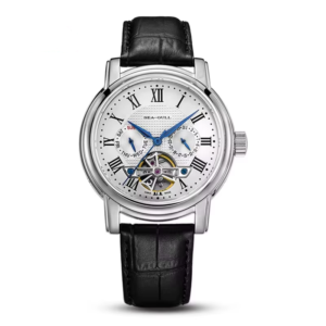 SEAGULL Luxury Automatic Mechanical Watch for Men | Sapphire & Leather Business Watch