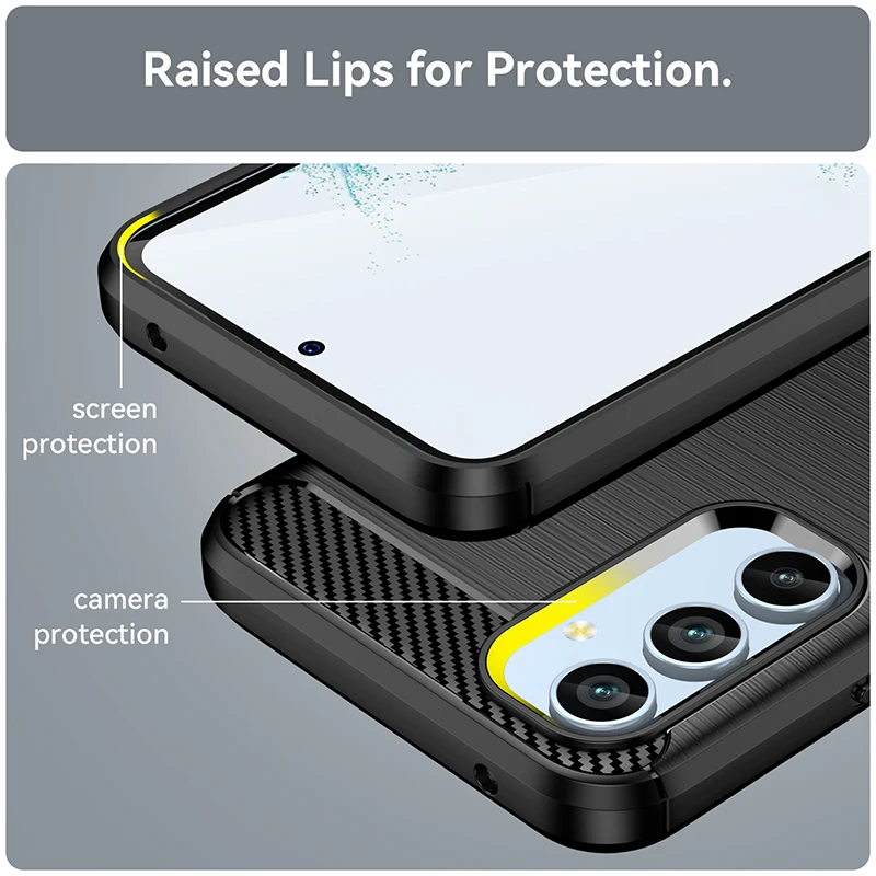 Shockproof Carbon Fiber Case for LG Stylo & Q Stylus – Slim Anti-Scratch Bumper Cover 5