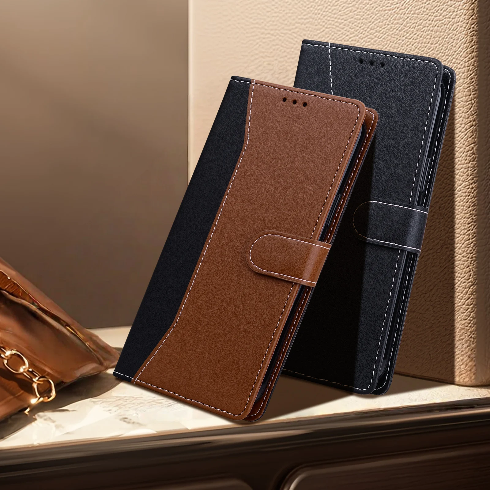 Magnetic Flip Leather Wallet Case for LG Phones – Card Holder, Stand Cover, Full Protection 6