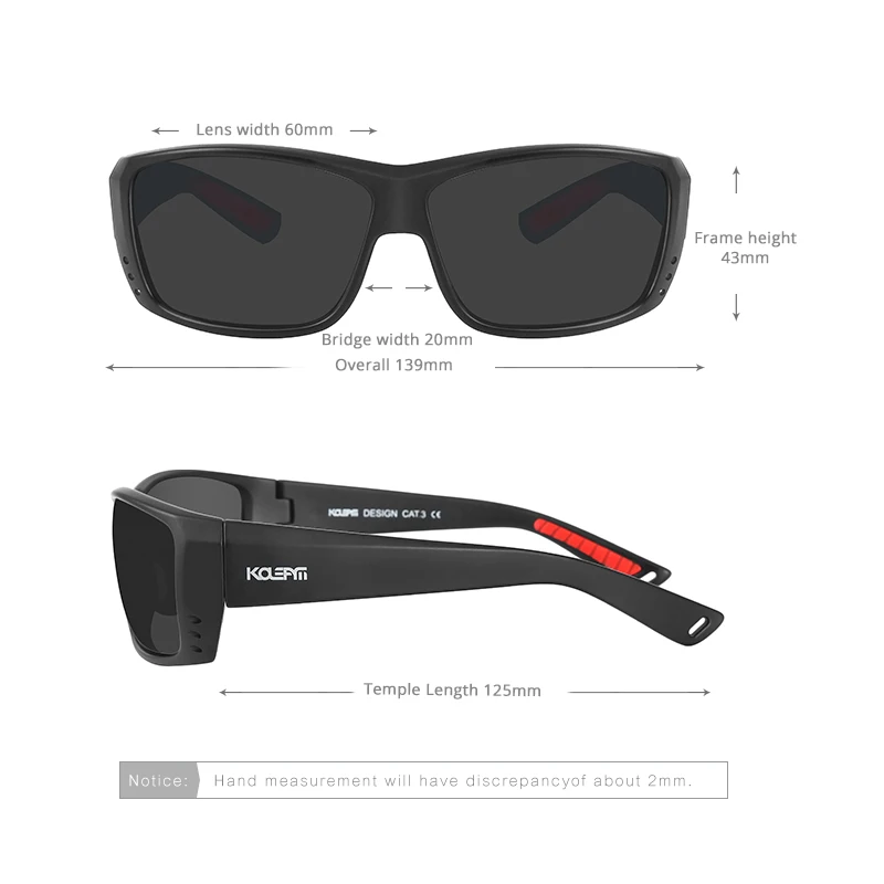 VeridexMarket Men’s TR90 Polarized Sports Sunglasses | 100% UV Protection Outdoor Eyewear 3