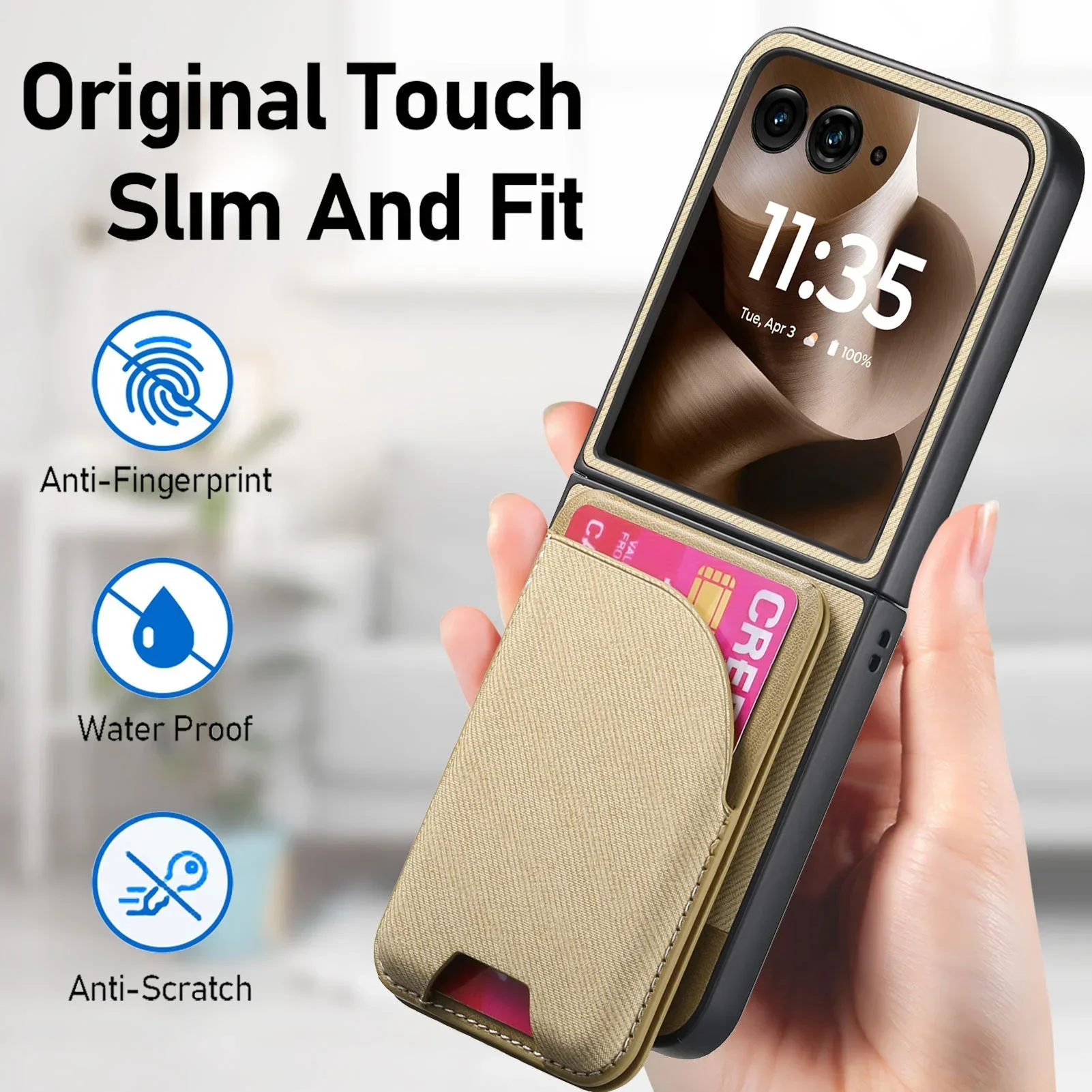 VeridexMarket Leather Wallet Case for Motorola Razr 60 50 40 Ultra 5